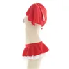 Scena noszenia Anilv świąteczne rola gra Little Red Riding Hood Biecid Swimsuit Come Women Sexy Hooded Cloak bieliznę piżamą cosplay t220901