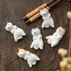 Table Mats Animal Cute Dog Chopstick Rest Ceramic Holder Japanese Ramen Pillow