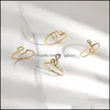 Anéis de casamento anéis de casamento letra de lapidação simples para mulheres nomes empilháveis ​​anel de jóias de jóias note de natal presente s dhrb7