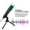 الميكروفونات USB ألعاب Microphone 3.5mm Studio Contenser MIC متوافق مع الكمبيوتر الشخصي لتسجيل الصوت على YouTube مع Filter 221022