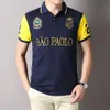 2023S Polos para hombre Camiseta superior Camiseta de manga corta Caballo grande o pequeño Tallas grandes S-5XL Bordado multicolor Clásico Negocios Casual Algodón Transpirable Navidad