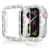 Case de parachoques PC de diamante doble para Apple Watch 8 1 2 3 4 5 6 SE 7 PC Armor Cubierta