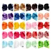 20 Colors Candy Color 8 Inch Baby Ribbon Bow Hairpin Clips Girls Large Bowknot Barrette Kids Hairbows Kids Hair Accessories Gifts