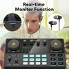 الميكروفونات Maono Sound Card Interface Interface Caster Lite AM200-S1 All-on-On Contenser Microphone Mixer Kit for Live Streaming Podcasting 221022