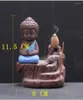 Doftlampor backflow rökelse brännare kreativ heminredning den lilla munken lilla buddha censer vattenfall tehus