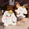 35 cm Kawaii farcito coniglio bianco peluche bambola coniglietto morbido con cuscino carota per ragazze ragazzi bambini regalo fidanzate