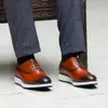 Herren-Oxfords, klassische handgefertigte Schnür-Casual-Business-Schuhe, echtes Leder-Sneakers, Krokodilmuster, schlichte Zehenpartie, flache Schuhe