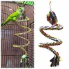 Andra fågelförsörjningar papegoja leksak kikare rep hängande flätad budgie tugga bur cockatiel pet stativ träning tillbehör bett swing