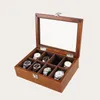 Watch Boxes Han 8 Slots Wood Box Case Coffee Display Mechanical Storage Cases With Lock Jewelry W032