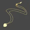 Classique T-Lettre Coeur Pendentif Collier Tout Nouveau Créateur De Mode Collier pour Hommes et Femmes couple bijoux en acier inoxydable neckl1929