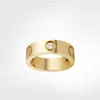 Anillo de banda de diseñador Oro rosa Acero inoxidable Cristal Mujer Joyería Amor Hombres Promesa Anillos Para Mujer Mujer Regalo Compromiso Con bolsa casual elegante vintage