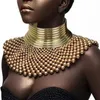 Anhänger Halsketten Marke Indischer Schmuck Handgefertigte Perlen-Statement Für Frauen Kragen Perlen Halsband Maxi Halskette Hochzeitskleid Afrikanisches UKEN 221024