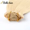 Clip in Hair Extensions Real Human Hair Bleach Blonde Virgin Hairs Extension Clips Ins 10PCS 160g Silky Straight Double Remy Weft 1044391