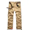 Jeans pour hommes de haute qualité 2022 Cargo Cargo Salopette Coton Militaire Multi Poche Lâche Jungle Déserts Bas Pantalon droit 280D