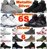 6S Chrome Basketball Shoes Metallic Silver Georgetown Mens Red Oreo Gatorade Mint Foam Electric Green Fierce Sneakers Washed Denim Midnight Navy Bordeaux Trainers