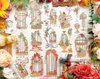 Hediye Sargısı Vintage Canary Kuş Çiçek Kafesi Altın Lazer Parlak Washi Pet Bant Kart Yapma Diy Scrapbooking Planı Dekoratif Çıkartma