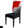 Chair Covers Red Black Gradient Modern Geometric Abstract Cover Dining Spandex Stretch Seat Home Office Desk Case Set