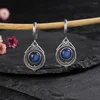 Dangle Earrings Elegant Natural Kyanite Variety Of Gems Silver Hoop For Women Party Engagement Birthday Gift Fine Labradorite Jewelry