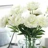 Decorative Flowers 10pcs/lot Factory Direct Silk Flower Peony Simulation Crafts Wedding Decoration