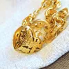 Charm Bracelets 18k Gold Plated 7mm Chain Width Heart Belcher Padlock Womens Solid Bracelet Jewllery