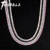 Strands Strings TOPGRILLZ Classic Micro Tennis Necklace 2.5-5mm Iced Out CZ Chain with Fold Over Clasp Hip Hop Jewelry For Party Gift 221024