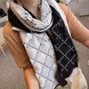 Warm Luxury Scarf Brand Classic Letters Women Scarves Designer Scarfs For Mens Unisex Fashion Soft Cashmere Schal Gray Black180 30344e