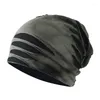 Berets retro krawat bar barwnik Hip Hop Hole Style wiosenne czapki dzianinowy kapelusz męski Skullies Gradient Colour