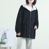 Trench feminina casacos mulheres outono casaco de inverno de cor sólida cor de manga comprida Mori menina roupas femininas femininas solteiras casuais quentes tops