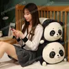 Ours Panda géant en peluche 40-50cm, poupée de Simulation en peluche, oreiller de dessin animé, poupées Kawaii, jolis cadeaux pour filles