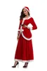 Stage Wear Robe à capuche à manches longues pour femme adulte Noël Come Santa T220901