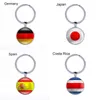 Keychains Lanyards Keychains Lanyards World Cup Keychain Flag Football Keyrings 32 teams voetbalfans souvenir promotie geschenken Brazilië Key Ring Holder 10pcslot 2210