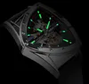 Montres-bracelets Vainqueur Sports Style Montres Hommes Transparent Mécanique Triangle Automatique Montre Militaire avec Mains Lumineuses