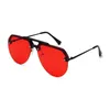 Solglasögon 2022 Fashion Semi Rimless för män och kvinnor Stylish Luxury Unisex Designer Sun Glasses