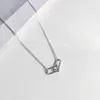 Collares pendientes Tiffan letra t diseñador de la familia cadena de joyería de lujo para mujer bijoux colgante en forma de U collar de cintura pequeña con diamantes