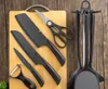 Couteau à découper allemand couteau de cuisine domestique fournitures dortoir ensemble complet d'assainissement en silicone en acier inoxydable