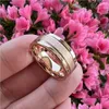 Pierścionki ślubne Pierścionki ślubne Itungsten 8 mm Rose Gold Plasted Sandblasted Pierścień wolframowy dla mężczyzn Kobiet Zespół zaręczynowy Modna biżuteria C DHT4Q