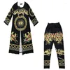 Ethnische Kleidung 2PCS Set Mode Gedruckt Kostüm Bazin Dashiki Afrikanische Kleidung Für Frauen Party Europäischen Damen Robe Africaine Top Hosen