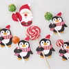 50pcs/lote desenhos animados Santa CLAUS PAPEL LOLPOP CARTS DIY LOLLIPOP PACOTO DE DECORAÇÃO DE NATAL 2022 Navidad Ano Novo FY3992 P1024 2023