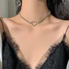 Choker Collier Simple Coeur Femmes Colliers Chokers Cou Chaîne Bureau Carrière Strass Bijoux Cristal Cadeau Luxueux 1 pcs En Gros