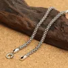 Strands Strings Real Silver Necklace Men Women Thai Corn Male s925 Sterling Long Chain Retro Pendant Jewelry 221024