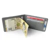 Kortinnehavare ID Holder Money Clip Wallet Men's Bag Portable Bifold Clamp Metal Cash Purse Business Minimalist