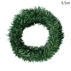 D￩corations de No￫l 5,5 m / 5,2 m de d￩coration de pin pour la maison Green Iron Garland Couronne de couronne artificielle de No￫l arbre rotin ornement de suspension