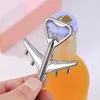 Aviário de avião de aeronave Keychain Abridores de cerveja Plano de forma Beers Keyring Birthday Wedding Party Gift Airplane Keychains