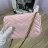 famous Women leather shoulder s hands Tote chain mini crossbody Designer female fashion purse quilted heart bag