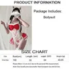 Stage Wear AniLV Christmas Eve Girl Red Lace Bodysuit Pajamas Underwear Comes Women Sexy Hot Maid Erotic Lingerie Temptation Sleepwear T220901