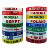 Bracelets porte-bonheur 1 pc Hommes Femmes 39 Pays Drapeau Imprimer Bracelet En Silicone Sport Amitié Bracelet En Caoutchouc Poignet Bande Bracelet Accessoires Souvenir 221024