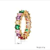 Bröllopsringar Dazzling Multicolor Great Gold Filled Color Fine Jewelry Sale storlek 6/7 8 9 Gratis M01-RI0153