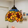 Pendant Lamps Pastoral Sunflower Vintage Chandelier Balcony Aisle Bedroom Bar Branch Tiffany