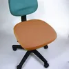 Cubiertas de la silla Cubierta de computadora elástica de color sólido Caja de asiento dividido de sillón lavable de oficina removible