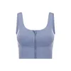 L-104 Reggiseno con cerniera frontale Reggiseno yoga ad alto sostegno Moda Canotte skin-friendly Reggiseno sportivo traspirante Intimo donna Gilet da corsa con top rimovibile